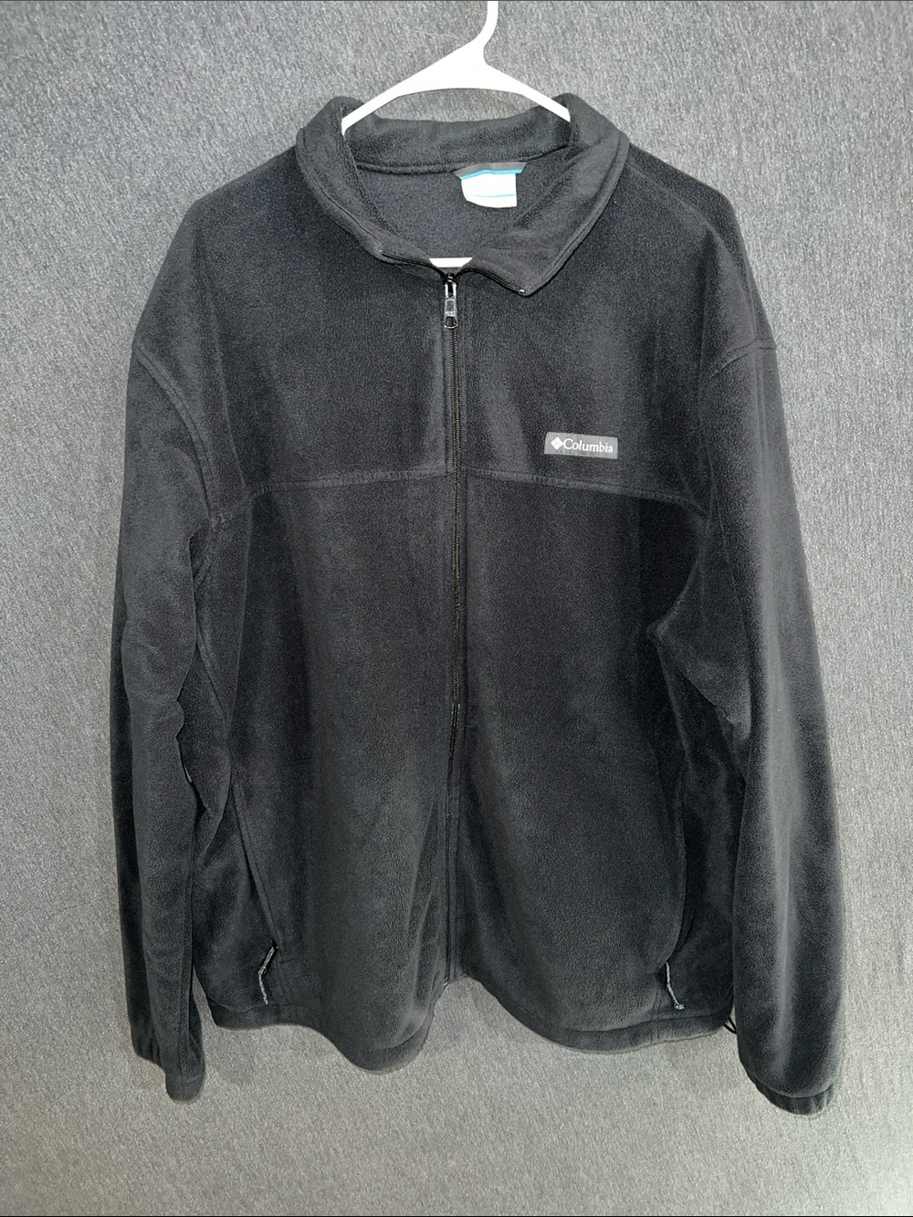Columbia Mens Black Full Zip Fleece Jacket Steens Mountain XXL 2XL